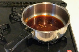 活力鍋でサンマの生姜煮を作った残り汁
